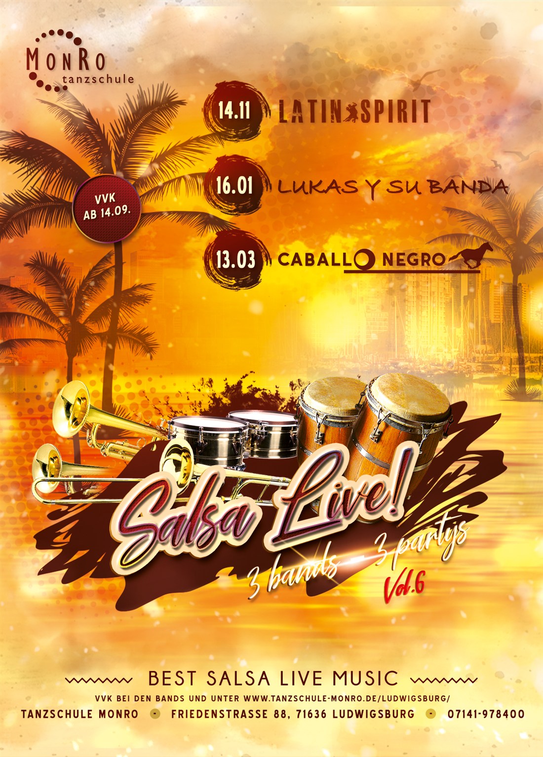 Salsa Live Vol. 6 Flyer – Latin Spirit in Ludwigsburg